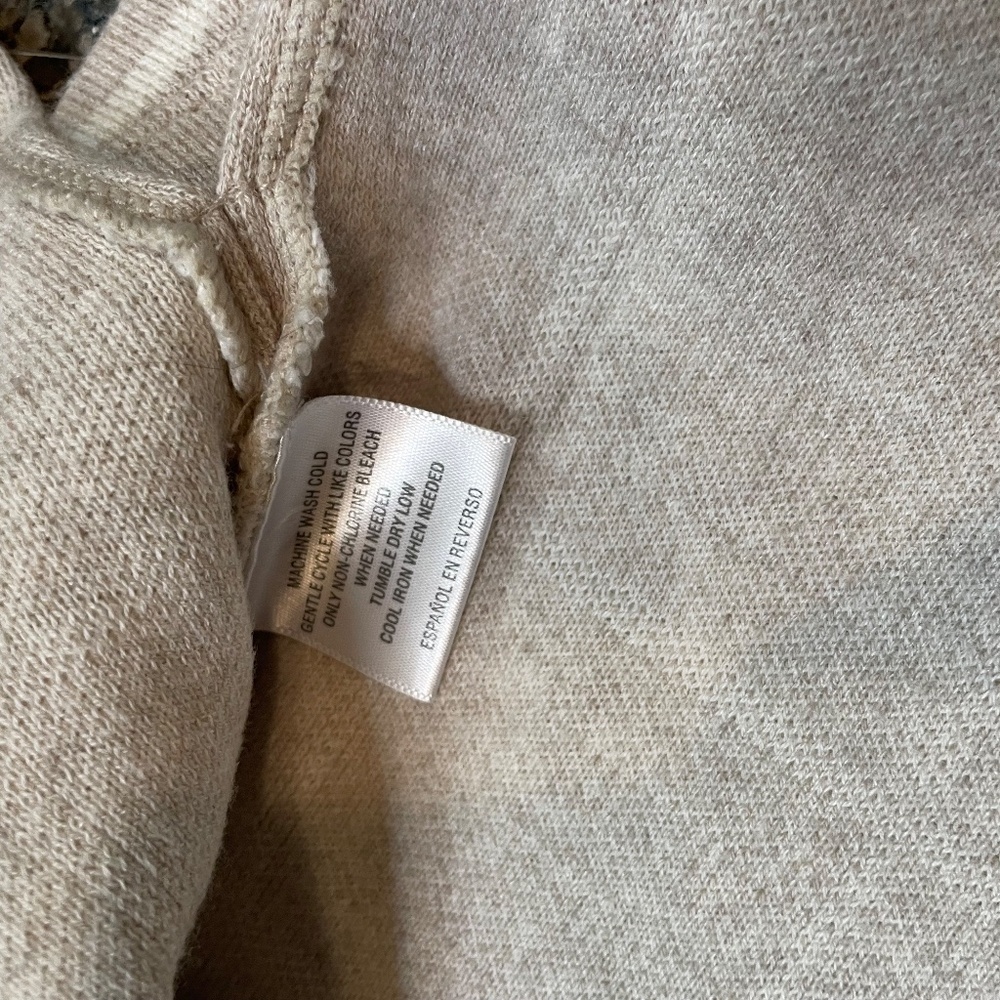 STYLE & CO Sweater cream and white basic Size medium - Picture 6 of 7